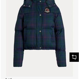 Polo by Ralph Lauren Plaid Puffer Jacket - Blue and Red